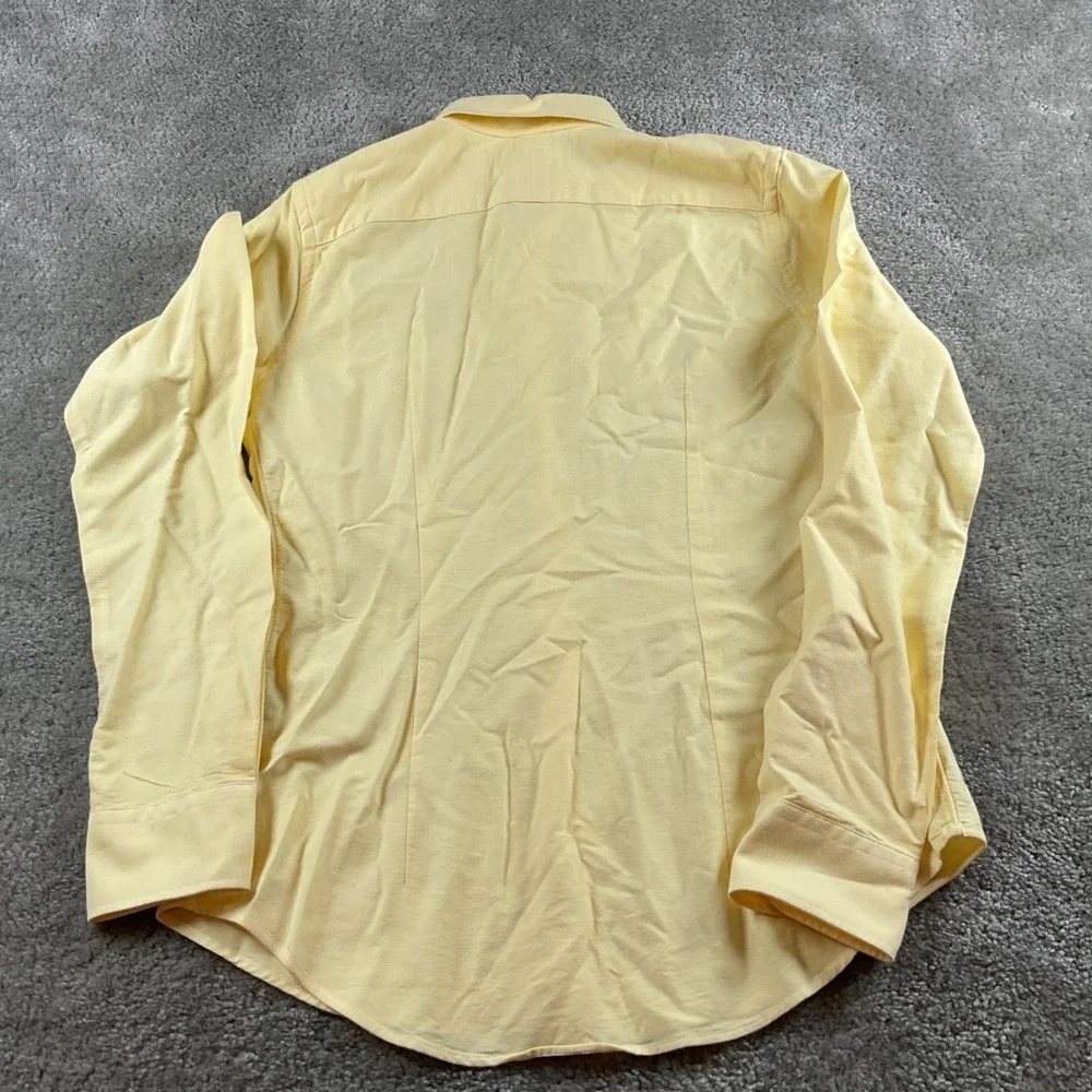 Ralph Lauren Kids Yellow Cotton Slim Fit‎ Long Sleeve Button-Down Shirt